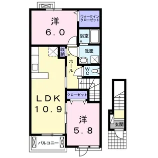 メゾン−10【2階】の間取り
