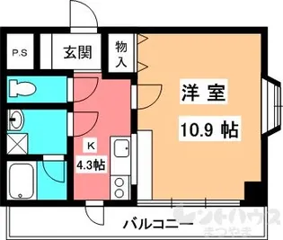 ベルメゾンスエヒロ【406号室】の間取り