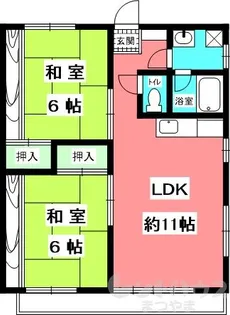 パルテナール・ナカ【102号室】の間取り