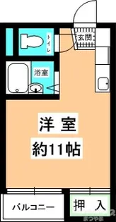 ビューハイツ島口【107号室】の間取り