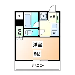 メゾンパルサー道後【106号室】の間取り