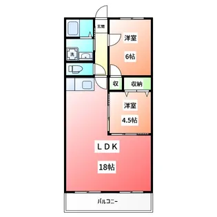 エスポワール【402号室】の間取り