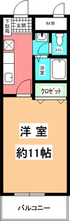 リビングアレイK【406号室】の間取り