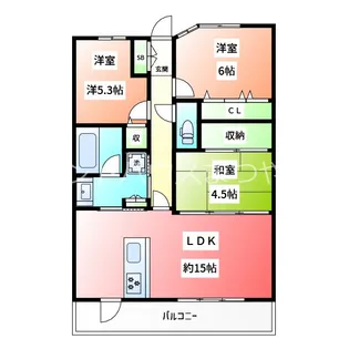 サーパス御宝【1002号室】の間取り