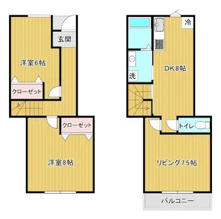 ユニヴェールA【102号室】の間取り