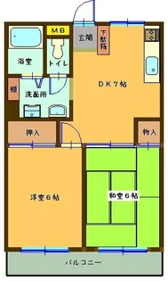 グリーンハイツ平野【1階】の間取り
