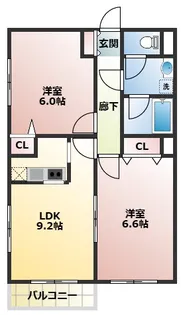 ヒルズⅡ【1階】の間取り
