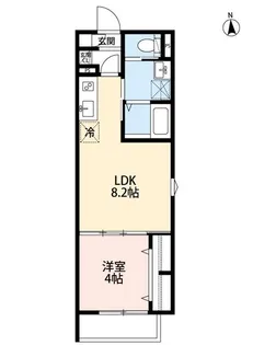 つばめハウス北松戸(ツバメハウスキタマツド)【101号室】の間取り