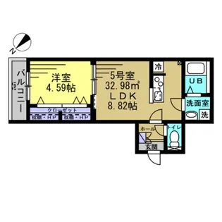 AJ北小金【1階】の間取り