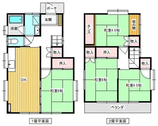 千葉県鎌ケ谷市初富本町1丁目【一戸建】の間取り