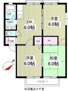 ジュネス松戸【1号室】の間取り