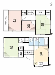 千葉県鎌ケ谷市東道野辺4丁目【一戸建】の間取り