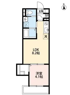 つばめハウス北松戸(ツバメハウスキタマツド)【102号室】の間取り