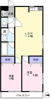 ラフィーヌ・ジュネスⅢ【2階】の間取り