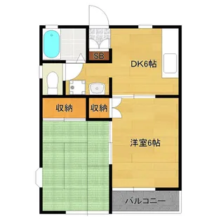 ボヌール花山【201号室】の間取り