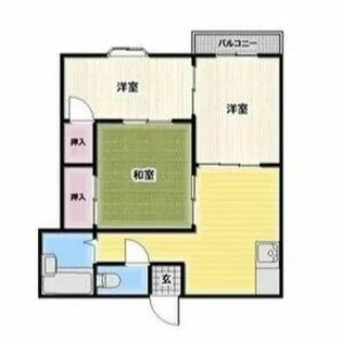 サンバンプ鎌ヶ谷【102号室】の間取り