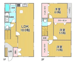 千葉県松戸市二ツ木【一戸建】の間取り