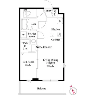 CRESCENT COURT【0301号室】の間取り