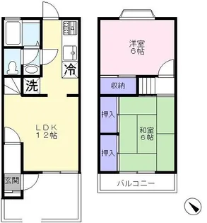 千葉県松戸市大金平3丁目【テラスハウス】の間取り