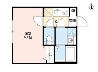 CRASTINE西馬橋1丁目【102号室】の間取り