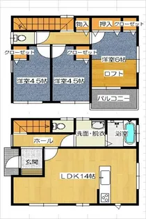 千葉県松戸市高塚新田【一戸建】の間取り
