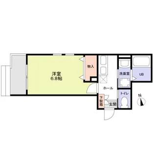 ジュネス東松戸【102号室】の間取り