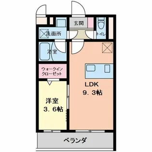 Bel Pino【102号室】の間取り