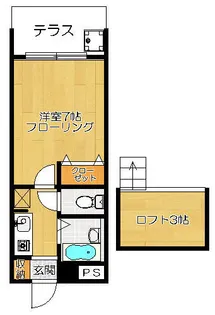 プラム常盤平【105号室】の間取り