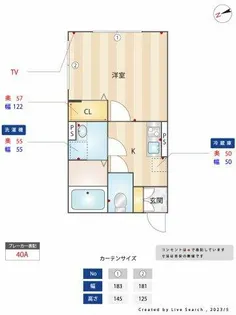 ヒルズ松戸【1A号室】の間取り