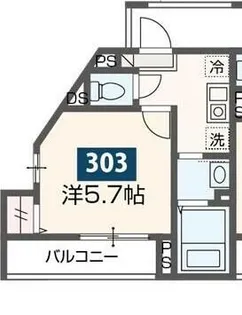 メルディア松戸【303号室】の間取り