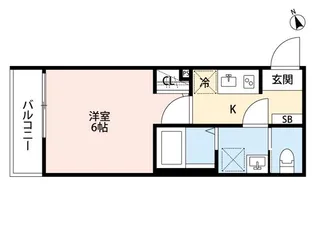 SQB【105号室】の間取り