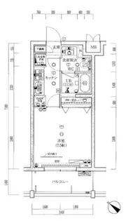 ライジングプレイス松戸【105号室】の間取り