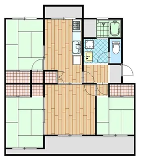 鎌ケ谷コーポラス D棟【303号室】の間取り