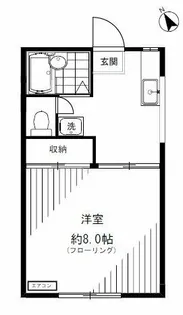 パークサイド六高台【A201号室】の間取り