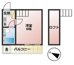 ジュネパレス松戸第75【202号室】の間取り