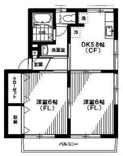 ウェル【202号室】の間取り