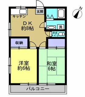 高橋ハイツ【202号室】の間取り