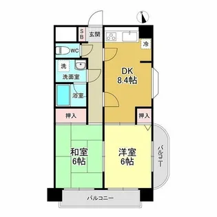 アローマ350【101号室】の間取り