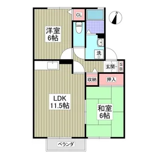 グリーンテリア第七【102号室】の間取り