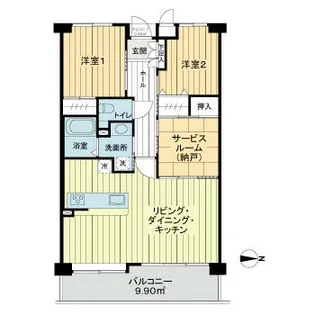 ファミール松戸グランデージ2【5階】の間取り