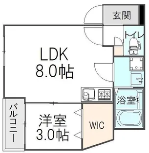 ルピナス北松戸【103号室】の間取り