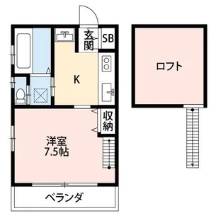 アパートメントKASAIⅡ【203号室】の間取り