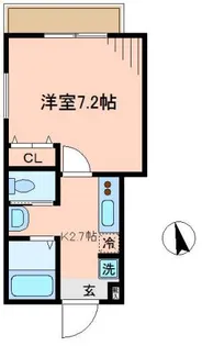 クレシア北松戸【101号室】の間取り
