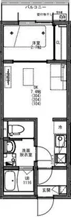 KEIAI RESIDENCE 五香Ⅱ【104号室】の間取り