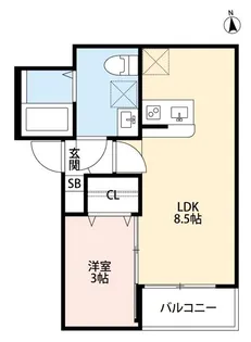 NKクレール南流山【101号室】の間取り