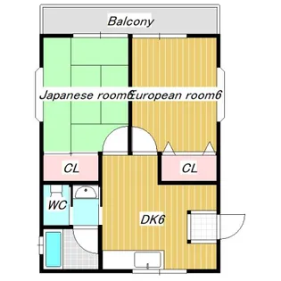 クレスト【203号室】の間取り
