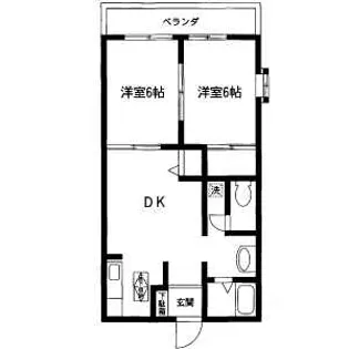 泰明ハイツ1【105号室】の間取り