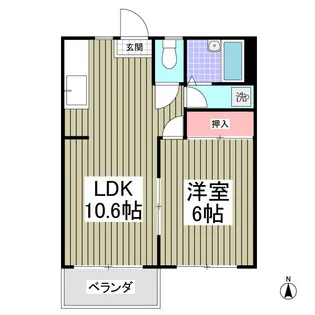 グリーンマンション渡辺【302号室】の間取り