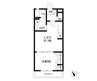 Sepia Court F【203号室】の間取り