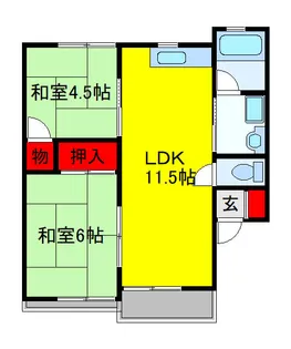 スターハイツE−Ⅰ【2階】の間取り
